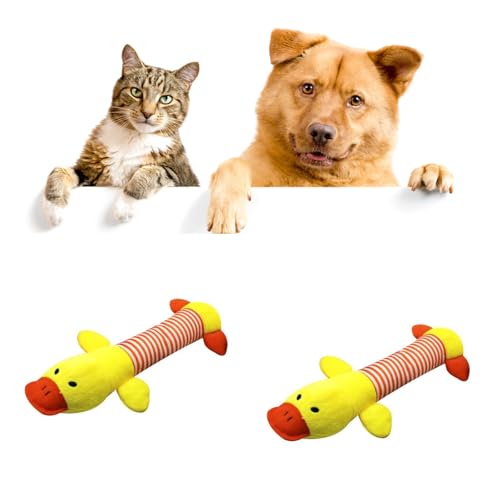 発声おもちゃ 犬のぬいぐるみアヒルの子豚のおもちゃ運動不足を解消し、人気 犬 おもちゃ ダイエット知育おもちゃ柔軟抱き枕おもちゃ噛んでストレスを緩和し、歯の清潔なインタラクティブおもちゃはすべての品種の犬に適している (イエロー)