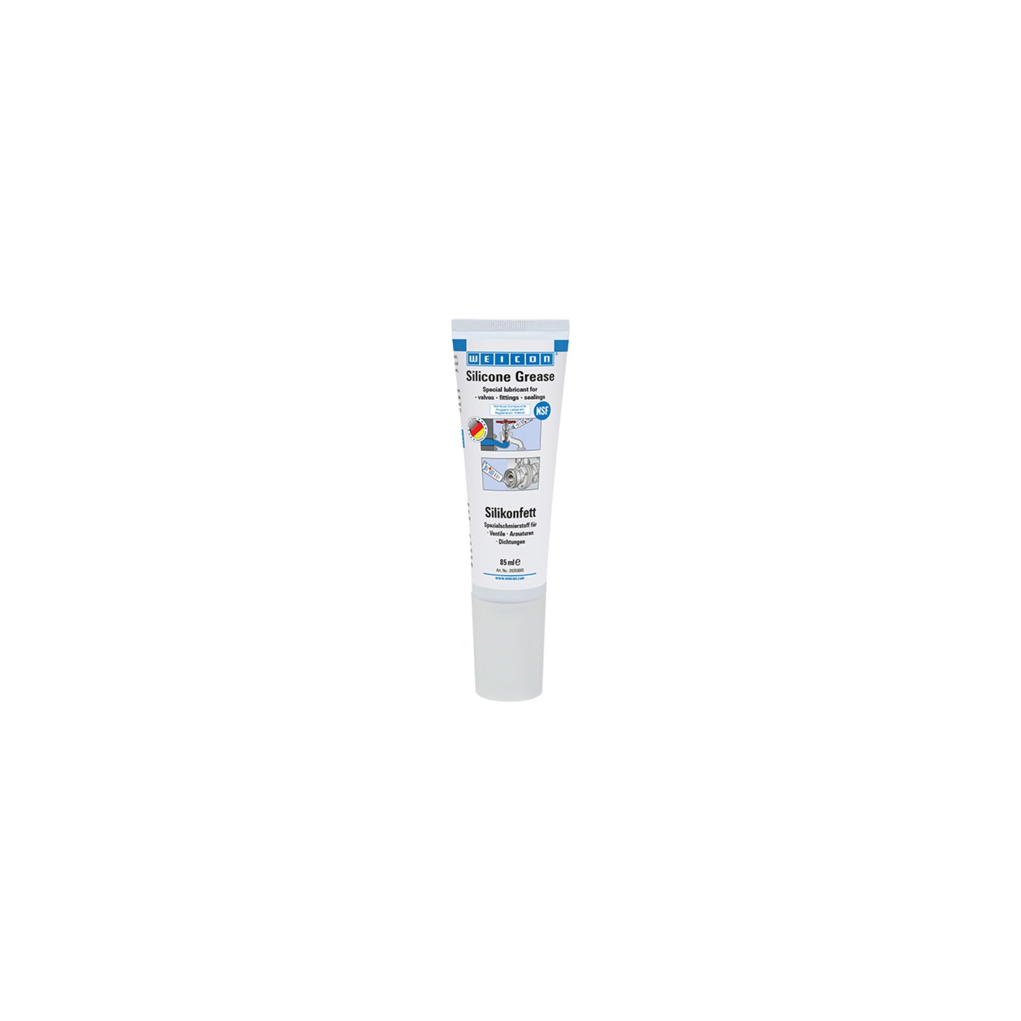 WEICON Silikonfett 85ml, haftstark, transparent, besonders materialverträglich (12)