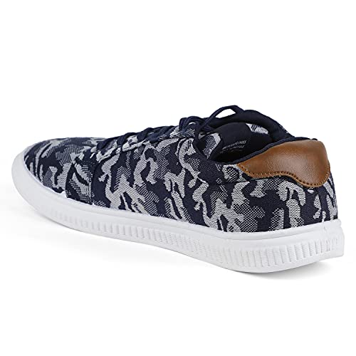 Image of Pro by Khadim's Men's Blue Casual Slip-On Sneakers