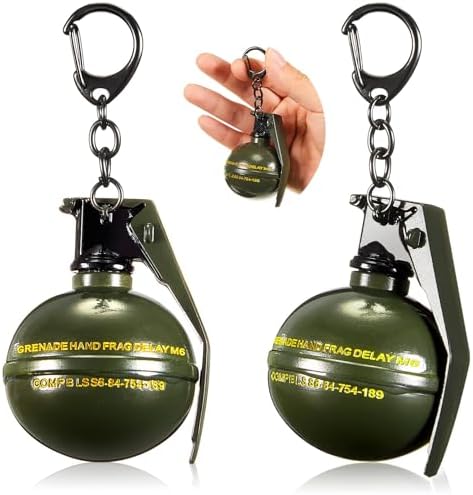 Ecally Frag Grenade Keychain Heavy Duty Bomb Alloy Cool Keychain