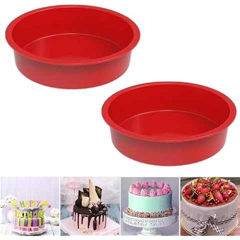 8 Inch Silicone Cake Tins Set Cover