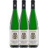 VINELLO 3er Weinpaket Weißwein – Kapellchen Riesling 2021 – Knipser mit Weinausgießer | 3 x 0,75 Liter