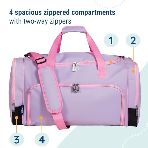 Image of Wildkin Kids Weekender Duffel Bag - Carry-On Size for School, Travel, & Sleepovers