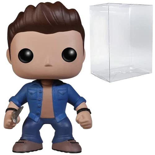 POP Supernatural - Dean Winchester Funko Vinyl Figure (Bundled with Compatible Box Protector Case), Multicolored, 3.75 inches by Funko - Used condition - US$19.80