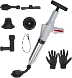 Toilet Plunger, High Pressure Clog Remover, Air Drain Unclogger Blaster with Visual Barometer and Waterproof Storage Bag, Heavy Duty Plungers for Toilets Bathroom, Floor, Kitchen, Plumbing Clogs