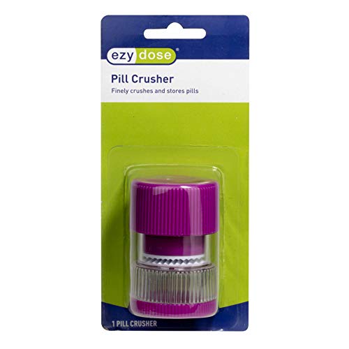 Image of EZY DOSE Crushes Pills, Vitamins, Tablets, Storage Compartment, Removable Drinking Cup, Portable Design, Designed for Travel, Color May Vary, BPA Free | Crushes Pills, Vitamins, and Tablets, Portable Design, Designed for Travel, BPA Free