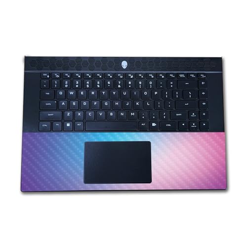 Image of Carbon Fiber Laptop Skin Compatible with Alienware M16 R2 (2024) - Royal Haze - Premium 3M Vinyl Protective Wrap Decal Cover - Easy to Apply | Crafted in The USA by MightySkins