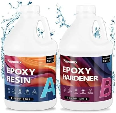 Resin Epoxy 2 Gallon,3×UV Resistant,Self Levefing, Best for DIY, Art, River Table, Wood, Flower, Molds Casting,Crystal Clear Epoxy Resin - for Beginners & Pros