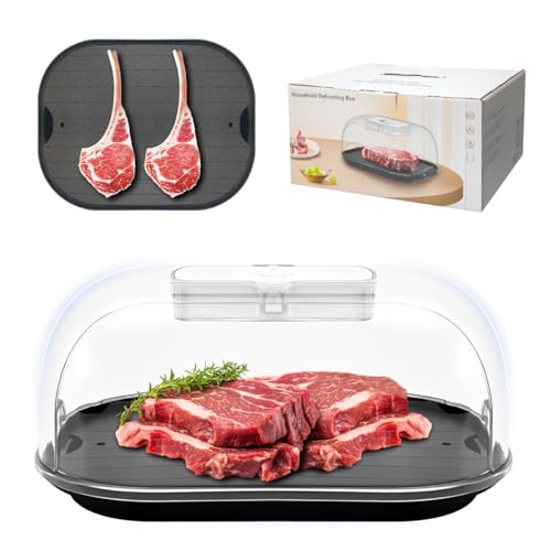 Plieren Thawing Tray for Frozen Meat - Quick Defrosting Food Thawing Tray for Steaks, Chicken & Seafood | Countertop Defroster Plate in Kitchen, Camping, BBQ Grilling