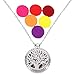 BaiHogi YIMINGYANG Collar de medallón de difusor de Aceite Esencial con reemplazo de la Almohadilla de Fieltro de la Vida Colgante Colgante Collar de aromaterapia for Hombres Regalo de Mujer 30mm