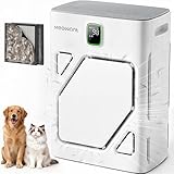 Meowant Air Purifier for Home Large Room 2600ft², H13 HEPA Filter, Double Air Intake, PM2.5 Air Quality Display, Auto Mode, Washable Pre-Filter, 2X-Purification For Pet Hair Dander Odor Dust, White