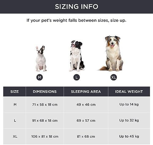 Bedsure Orthopedic Dog Bed Large - Washable Dog Sofa Bed Couch with Removable Cover& Nonskid Bottom, Dark Grey, 91x68x18cm