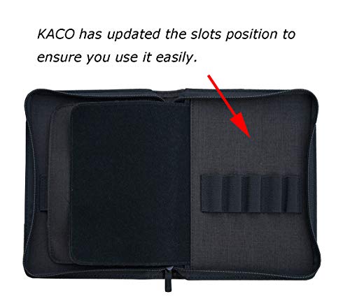 Image of Lanxivi 10 Slots Fountain Pen Case Black, Waterproof Canvas Pen Holder Display Pouch Bag