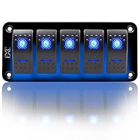 Algopix Similar Product 18 - FXC Rocker Switch Aluminum Panel 5 Gang