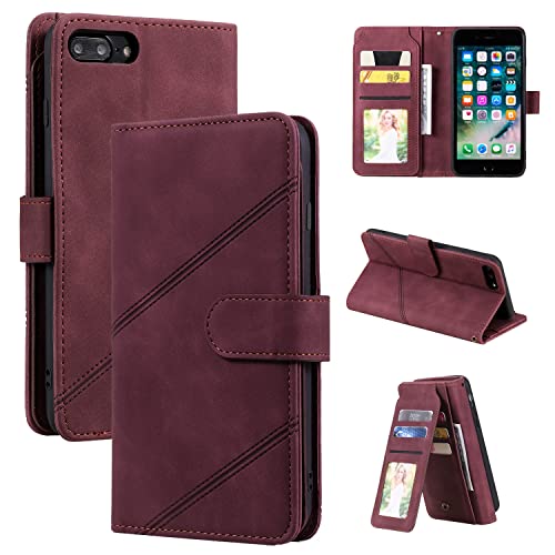 Étui en cuir avancé Rosso pour iPhone 8 Plus avec boîtier magnétique amovible