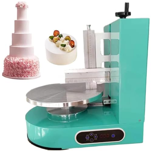 Cake Decorating Coating Machine Birthday Rotating Turntable Cake Baking Tools, Bakery Birthday Cake Automatic Decorating Cream Depositor， Smoother Frosting Coating Icing Spreading Machine(110V)