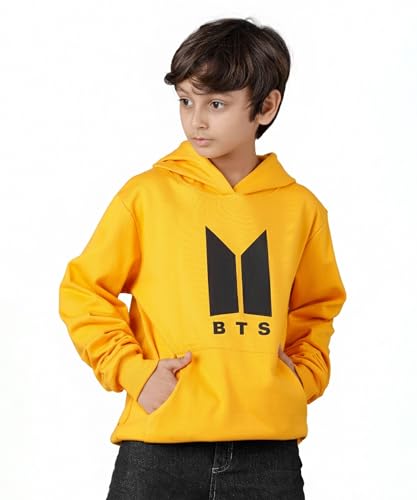 Image of KYDA KIDS Boys Cotton Regular Fit Hooded Neck Hoodies - Sweatshirt with Hoodies Full Sleeves Winter Wear, Long Sleeve Sweatshirts for Boys