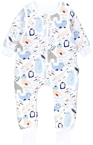 Tuptam Saco De Dormir Bebé Saco Dormir Bebé Con Piernas, 2.5 Tog, Algodón Oeko-Tex