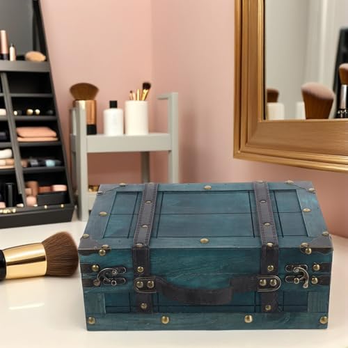 Boîte à bijoux en bois vert le cadeau rétro idéal pour elle