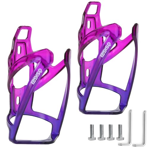 OSIGEI Bottle Holder Bicycle Updated Version Drink Holder 35 g Lightweight Water Bottle Holder Colour Gradient Drink Holder Bicycle for MTB and Road Bikes (Blue Purple x 2)