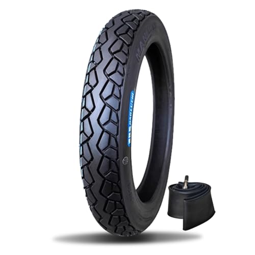 Dirt Bike Pit Bike Cross Reifen 60/100-14 Reifen + Schlauch, kompatibel mit 2.50-14 mit Straßenprofil, verschleißfest, 2.5-14 Neumático für Dirtbikes vorne oder hinten, 8 P.R. 40 L