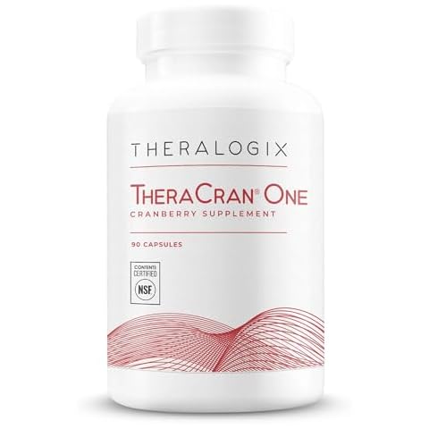 Theralogix TheraCran One Cranberry Capsules - 90-Day Supply - Supplement for Men & Women - to Support Urinary Tract Health* - 36mg Soluble PACs per Capsule - NSF Certified, 90 Count (Pack of 1) Cover