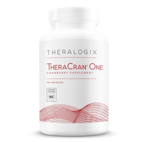 Theralogix TheraCran One Cranberry Capsules - 90-Day Supply - Supplement for Men & Women - to Support Urinary Tract Health* - 36mg Soluble PACs per Capsule - NSF Certified, 90 Count (Pack of 1)