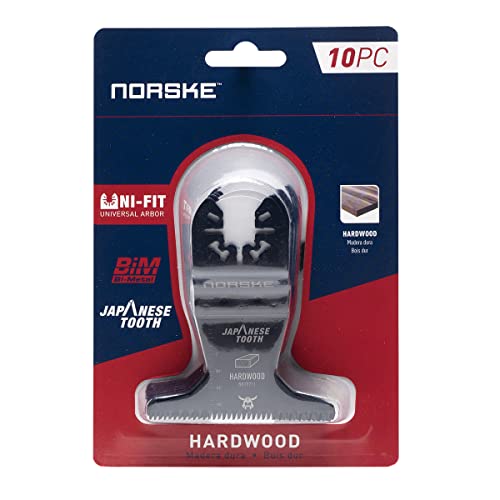 Norske Tools Notp279 2 3/4 Inch Flush Cut Japanese Tooth Bi-Metal Oscillating Multi Tool Accessory Blade Universal Fit For Hardwood (10Pc Pack) | Oscillating Saw Blades #TOP6