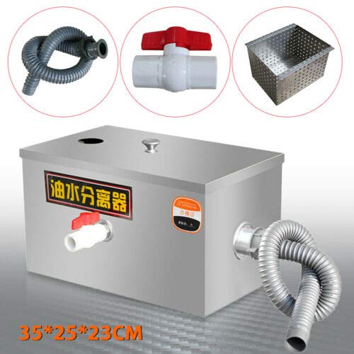 Séparateur de graisse en acier inoxydable 35 x 25 x 23 cm - Séparateur de graisse pour cuisine - Séparateur de graisse commercial