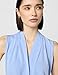 Calvin Klein Women's Sleeveless V-Neck Suiting Blouse, Baby Blue, L