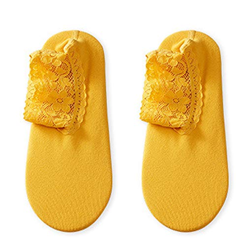 Jsgcf Chaussettes antidérapantes en dentelle avec polaire pour l'hiver - Chaudes et douces - Pour femme Cover