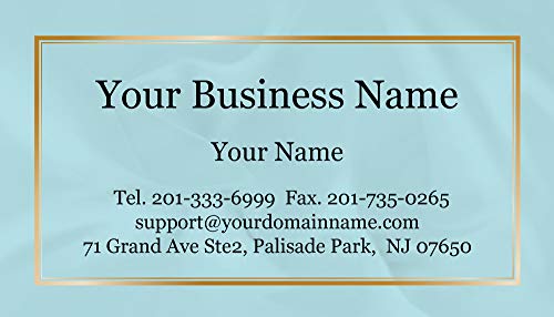 Custom Business Cards 500pcs- Modern Teal Image-16pt cover (129 lbs. 350gsm-Thick paper) Made in The USA - Thumbnail 3