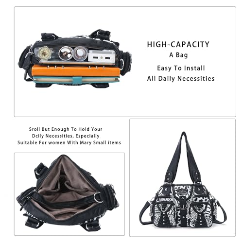 Image of Angel Kiss Small Purse Handbag for Women Crossbody and Shoulder Bags Multipocket Soft Hobo Purses