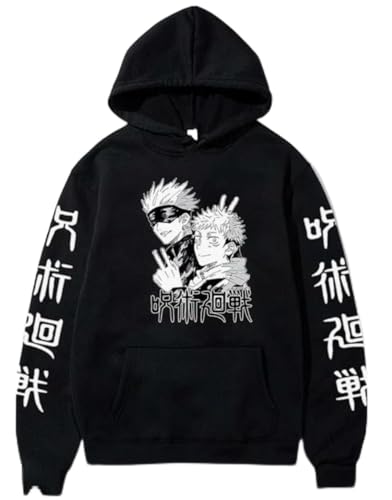 Image of MOONSHINE Printed Anime Cotton Fleece Hoodie, Black, Kids
