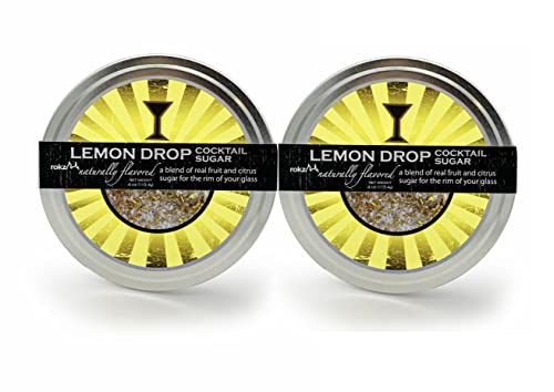 Rokz Lemon Drop Cocktail Sugar Rimmerz, 4oz (Pack of 2)