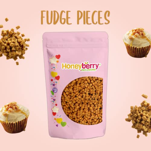 Salted Caramel Fudge Pieces 300g - Bake Stable 5mm Pieces - Suitable for Baking, Ice Cream Toppers, Cake Inclusions, Vegetarian and Coeliac Friendly