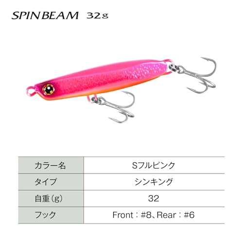 スピンビーム 32g Sフルピンク の商品画像2枚目
