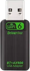 Adaptador WiFi 6 USB AX900 Dual Band 2.4/5GHz Com Bluetooth 5.4 | Adaptador de Rede Sem Fio USB 900Mbps Dualband 2.4 e 5Ghz para PC Desktop | Plug and Play para Windows 10/11