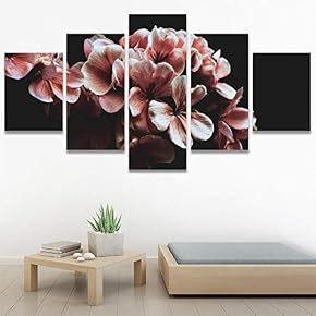 SIGNWIN 5 Panel Canvas Wall Art Flora Snapshot...