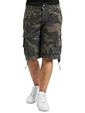 Brandit Shorts Vintage Classic NEU Kurze Hose Cargo Short BW Army Bermuda S-7XL, Größe:L, Farbe:darkcamo