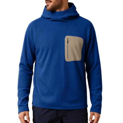 Hoodies for Men Corduroy Turtleneck Lightweight Winter Pullover