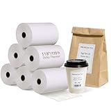 Sticky Thermal Receipt Paper 3 1/8' x 170' | 6 Rolls Linerless Wrinkle-Free Adhesive...