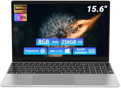 Laptop empresarial Win 11 de 15.6 pulgadas, DDR4 de 8 GB SSD de 2...