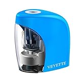 Electric Pencil Sharpener, VEYETTE Small light Pencil Sharpener with USB Cable Perfect for Kids, Teachers and Artists, blue