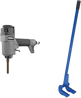 NuMax SPNNR Pneumatic Punch Nailer & Nail Remover & Vestil SKB-DLX Deluxe Steel Pallet Buster with Handle, 41",blue