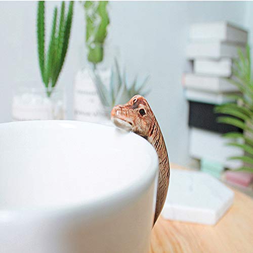 luckyse Dinosaur 3D Ceramic Mug, Long necked dragon Handle Novelty Animal Cup Gift for Christmas, Thanksgiving Day, Mother's Day, Father's Day (Dinosaur) - Thumbnail 3
