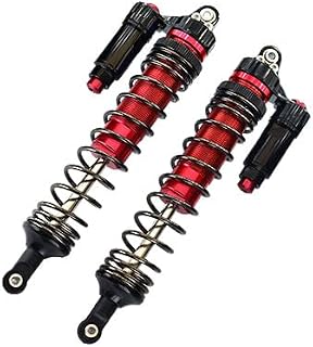 Aluminum 6061-T6 Front L-Shape Piggy Back (Built-In Piston Spring) Adjustable Spring Dampers 135mm For Traxxas 1:7 Unlimited Desert Racer UDR Pro-Scale 4X4 (#85076-4) Upgrades - Red
