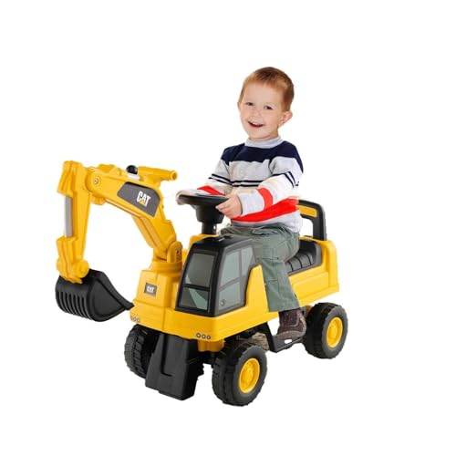 GLACER Push Car, Licensed Caterpillar Ride On Excavator for Toddlers