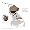 BABYZEN YOYO 6+ Color Pack, Toffee - Textiles Only: Seat Cushion, Matching Canopy & Zippered Back Pocket - Requires YOYO2 Frame (Sold Separately)