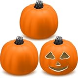 Seenelling 3 Pcs 5.5" x 5.1'' Carvable Foam Pumpkins Decor, Hollow